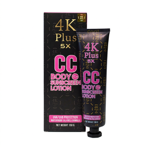 4K Plus 5X CC Body <b>Sunscreen</b> Lotion Cream Vitamin C Anti-Aging Moisturizer <b>for</b> Nourishing Whitening All Skin Types 150g. - Product Image 1