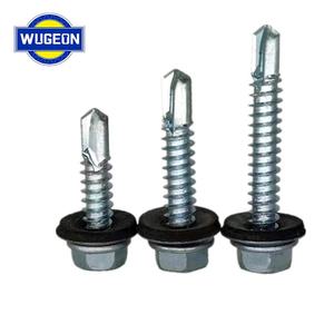 Wugeon cabeza hexagonal autoperforante roscado Metal acero sándwich paneles techo tornillo autorroscante con arandelas - Product Image 1