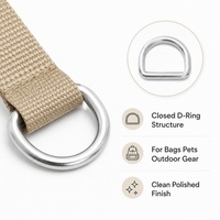 Meetee XP388 Boucle en D en alliage d'aluminium pour sacs à main, sacs à dos, colliers pour animaux de compagnie et accessoires de sangle extérieurs