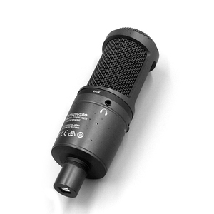 At2020usb + condenser có dây Microphone màu đen phòng thu ghi âm Live Streaming chơi game Thiết bị bao gồm USB cáp kim loại khung - Product Image 3