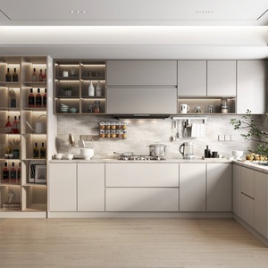Meubles de cuisine sur mesure de conception moderne, ensemble de meubles modulaires de luxe avec emballage postal - Product Image 2
