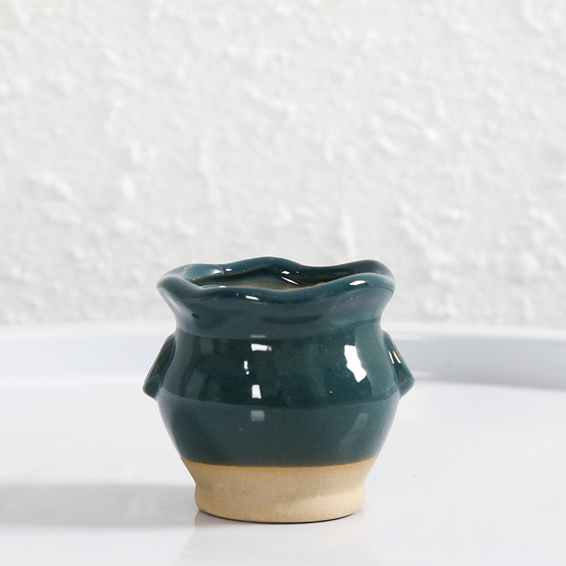 Wave Flower Pot [Dark Green]
