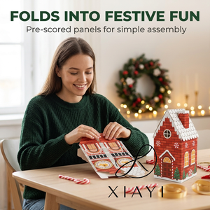 <span class=keywords><strong>Calendario</strong></span> dell'Avvento a Forma di Casa, Conto alla Rovescia per Natale, Scatole in Cartone Riciclabile per Dolci e Biscotti, Confezione Regalo per Feste Natalizie - Product Image 3