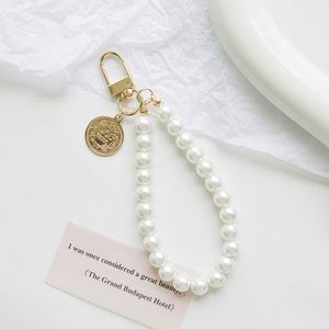Porte-clés Ours Mignon avec Perle Blanche Transparente, Léger, pour Poignet, Breloque de Sac Téléphone, Cadeau - Product Image 4