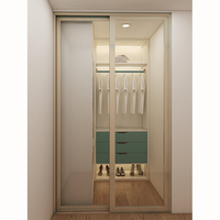 Armoires blanches compactes modernes, vestiaire en bois avec tiroirs, dressing, autre organisation de rangement de placard