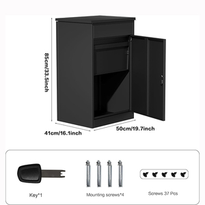JH-Mech Parcel Mail Drop Box Buzón Durable <span class=keywords><strong>Super</strong></span> Gran capacidad de acero galvanizado Gran paquete Drop Box Outdoor - Product Image 3