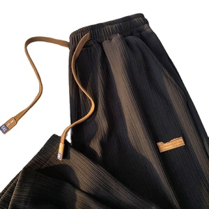 <span class=keywords><strong>Pantaloni</strong></span> Sportivi Casual Vintage a Gamba Larga in <span class=keywords><strong>Viscosa</strong></span> Lavorata a Maglia con Coulisse, Vestibilità Regolare, da Uomo e <span class=keywords><strong>Donna</strong></span>, Sottili Estivi, Moda 142 - Product Image 2
