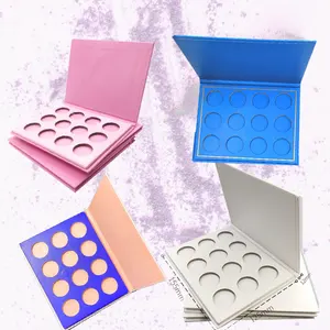 Paleta de sombras coloridas de cartão, paleta vazia para maquiagem, sem sombras, marcas privadas, amostra grátis