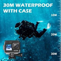 SJCAM SJ4000 double écran étanche sport 4K caméra Anti-tremblement 30m résistant à l'eau pour moto conduite record