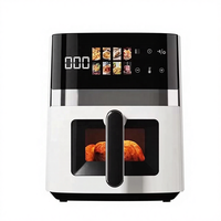Friteuse à air 5,5 L carrée grande capacité numérique intelligente multifonction domestique en plastique