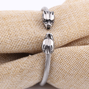 Pulsera de Cable con Doble Cabeza de Dragón de 11 mm, Acero Inoxidable, Joyería para Hombre, Diseño con Patrón Animal, Regalo - Product Image 4