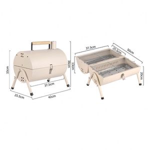 Modern Luxurious Iron Tabletop Portable Charcoal <b>BBQ</b> <b>Grill</b> with Easy Operation for Garden Outdoor Use - Product Image 1