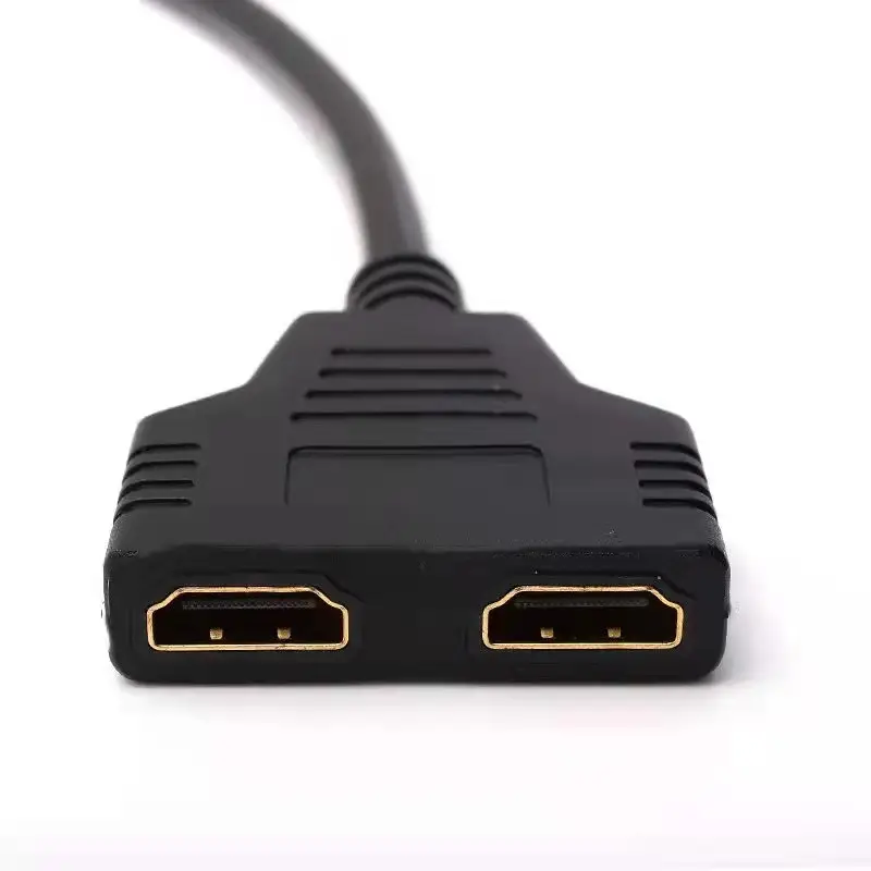 High Quality 1 Input to 2 Output 1080P 14+1 HD Splitter 1 Male to 2 Female Converter Adapter Cable
