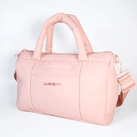 CHANGRONG Sac de Sport Polochon Mini Matelassé Rose en Nylon Personnalisé pour Femmes