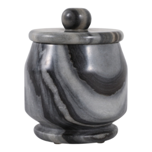 Vaso in marmo con coperchio, decorazione d'arredo per soggiorno, ufficio, tavolo, stile contemporaneo - Product Image 4