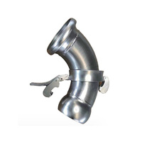 Raccord rapide à levier en acier au carbone galvanisé DN100, type Bauer, 1 pièce, poli pour liquides
