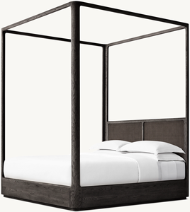 Hand Made Modern Natural Solid Wood Headboard Luxury Royal <strong>Queen</strong> <strong>Bed</strong> <strong>Frame</strong> <strong>Canopy</strong> - Product Image 5