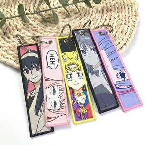 Fabricant nouveau 5000 broderie porte-clés Gril mignon Anime démon tueur porte-clés moto voiture brodé porte-clés - Product Image 2