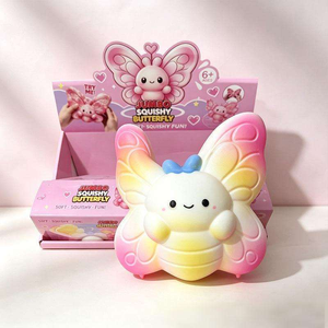 Juguete Antiestrés Extra Grande con Diseño de Mariposa y Pata de Gato, Relleno de TPR, Compresión Lenta para Aliviar el Estrés - Product Image 1