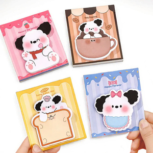 New Arrival Kawaii văn phòng phẩm dễ thương Dog Shaped tự dính ghi chú dính <span class=keywords><strong>Memo</strong></span> Pads cho sinh viên và tin nhắn - Product Image 3
