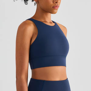 Sujetador deportivo con logotipo personalizado para gimnasio y Yoga, ropa de entrenamiento para mujer, espalda cruzada de alto impacto, acolchado, forro polar térmico - Product Image 2