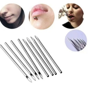 Kit de Piercing Corporel Classique Gaby Aiguilles en Acier Inoxydable (Tailles 10g-20g) avec Sertissage à Griffe pour Nombril/Bouton de Nombril de Mariage - Product Image 4