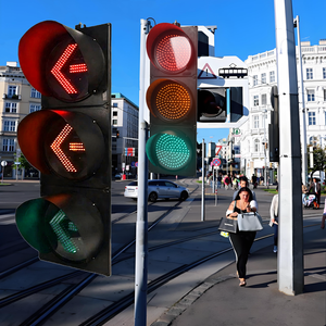 Australie, Amérique, Pologne, Vietnam, Portugal, Thaïlande, Feu de circulation LED à boule complète jaune, rouge, vert, Semaforo LED - Product Image 1