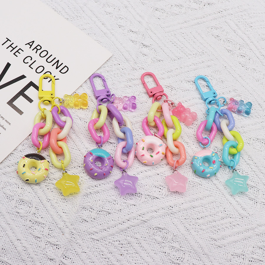Newest ZICHUAN Handmade Coffee Cup Crochet Solid Color Silicone Bead Bracelet Lanyard Keychain Necklace Image 5