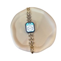 Bracelet de montre en or personnalisé de luxe pour Apple Watch 8 7 41 45mm 6 5 4 Bracelet en acier inoxydable pour femmes pour bracelet IWatch