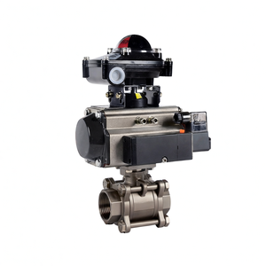 Válvula de Control de Flujo Neumática COVNA para Pedidos Urgentes, DN25 1\", Válvula de Bola de Vapor de 2 Vías y 3 Piezas con Actuador Neumático, Acero Inoxidable 316, 1000 WOG - Product Image 3