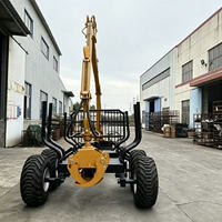Remorque forestière à grue pour tracteur, homologuée CE, à moteur diesel, pour quad et transport de bois