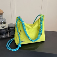 Sac fourre-tout décontracté pour femme avec bandoulière en corde tressée colorée, multi-positions, pour le quotidien, le shopping et les voyages