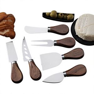 Wholesale Stainless Steel <b>Cheese</b> & Butter Cutter <b>Set</b> Luxury Style Butter Tool High Quality Wrap <b>Cheese</b> <b>Knife</b> with Wooden Handle - Product Image 4