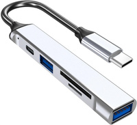 Station d'accueil multiport USB Type C Hub 5 en 1 avec lecteur de carte USB3.0 2.0 pour ordinateurs portables