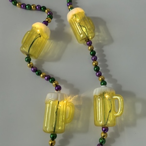 Collier <span class=keywords><strong>Mini</strong></span> Chope à Bière Lumineuse <span class=keywords><strong>LED</strong></span> Personnalisé en Gros, Perles Électroplaquées, Idéal pour les Décorations de Fêtes de Noël et de Carnaval - Product Image 6