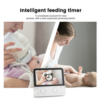 Moniteur Bébé Automatique à Double Caméra 5,5 Pouces avec Vision Nocturne, Surveillance IA de la Qualité du Sommeil et Oclusion Buccale et Nasale