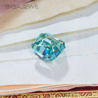 GIGAJEWE Pierre de Moissanite libre de haute qualité, couleur bleu vert, coupe pixel, haute dureté pour la fabrication de bijoux