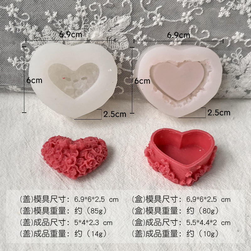 กล่องหัวใจสีขาวและหมวก