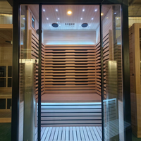 Sauna Infrarroja Doble con Paredes de Cerámica y Panel de Calefacción Infrarroja Lejana de Bajo EMF