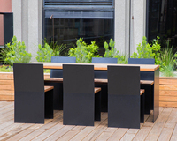 Chaises de restaurant circulaires personnalisées de luxe pour l'extérieur, tables et chaises de restaurant