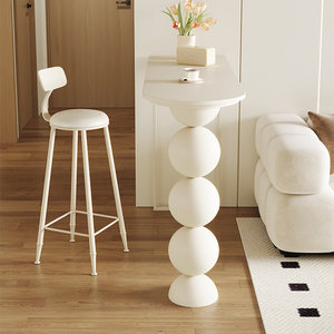 Metal Stone-Slab Rectangular <b>Bar</b> <b>Table</b> High-Leg Modern Minimalist Living Room Home Balcony Kitchen Hotel Hospital - Product Image 3