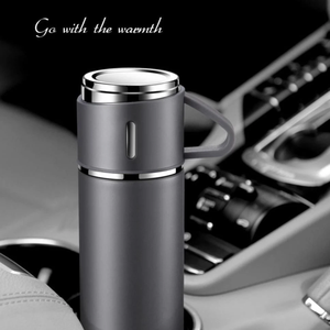 <span class=keywords><strong>Set</strong></span> di <span class=keywords><strong>Tazze</strong></span> da Caffè con Logo Personalizzato, Thermos Portatile in Acciaio Inox da 500ml, Borraccia Termica con <span class=keywords><strong>Due</strong></span> <span class=keywords><strong>Tazze</strong></span> per Caffè e Tè, <span class=keywords><strong>Set</strong></span> Regalo in Confezione - Product Image 3