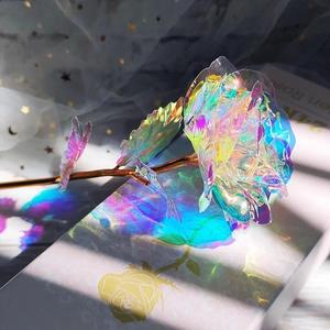 फ्लोरेस आर्यल्स होम पार्टी सजावट वैलेंटेन्स उपहार रंग फोकस गोल्ड फॉइल गुलाब शाश्वत सपने सिमुलेशन फूल - Product Image 4