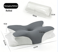 Oreiller ergonomique en mousse à mémoire de forme pour le cou, soulagement de la douleur cervicale, oreiller orthopédique réglable pour le lit, soutien pour les dormeurs sur le côté et sur le dos