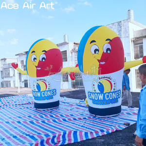 Modèle publicitaire gonflable 3mH Sky Dancer avec main tremblante pour les activités promotionnelles, crème glacée gonflable debout - Product Image 4