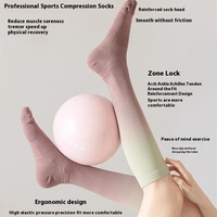 Chaussettes de compression pour femmes pour Fitness Yoga longues jambes amincissantes respirant pression tricoté équipage haut printemps Logo manchette pour la course