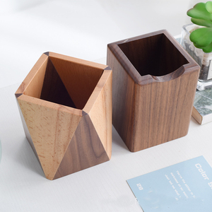 Porte-<span class=keywords><strong>crayon</strong></span> en <span class=keywords><strong>bois</strong></span> de hêtre personnalisé, organisateur, baguettes, <span class=keywords><strong>Pot</strong></span>, fournitures de bureau, caddie - Product Image 2