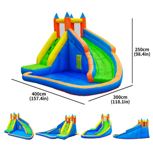 Toboggan aquatique <span class=keywords><strong>gonflable</strong></span> compact haut de gamme en Oxford 840D, piscine à jets d'<span class=keywords><strong>eau</strong></span>, château <span class=keywords><strong>gonflable</strong></span> pour fêtes en extérieur et jeux pour enfants - Product Image 6