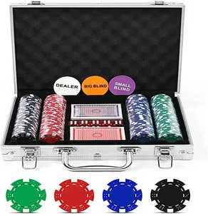 Factory Custom Groothandel 200Pcs 300Pcs 400Pcs Casino Poker Jetton Chip Case Aluminium Doos