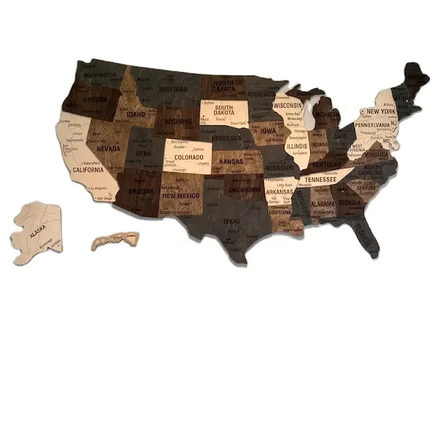 Custom Push Pin Travel Map Wall Art wooden Unite States Map USA Wooden Wall Map for Wedding/anniversary/Birthday gifts